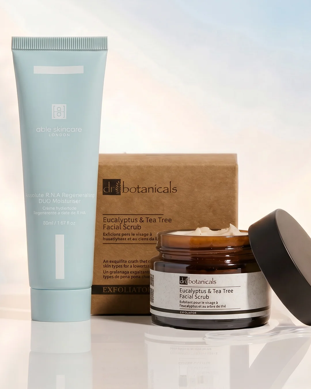 Tea Tree Facial Scrub + Regenerating Moisturiser