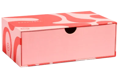 Goodiebox abonnementsæske i pink