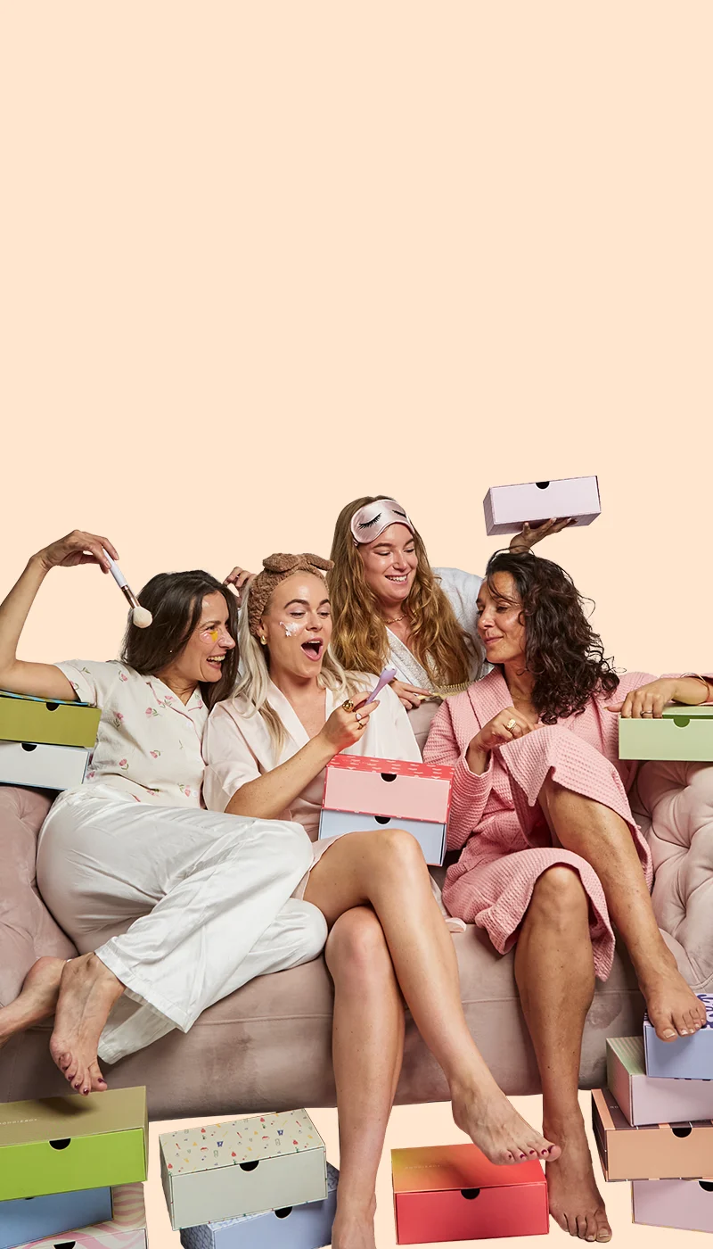 Women enjoying Goodiebox products